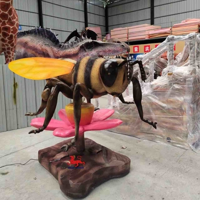 สีจำลองสัตว์ Animatronic ที่สมจริงตามธรรมชาติขนาดผึ้ง