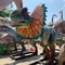 อุปกรณ์สวนสนุกที่สมจริง Animatronic Dinosaur Model Dilophosaurus Statue