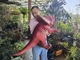 สีแดง Baby การปรับปรุง Dino มือตุ๊กตาสําหรับสวนสนุก