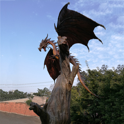 Adventure Park 3D Custom Western Dragon รูปปั้นไดโนเสาร์ไฟเบอร์กลาส