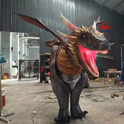 Animatronic เครื่องแต่งกายมังกรที่สมจริงสำหรับในร่ม / กลางแจ้ง