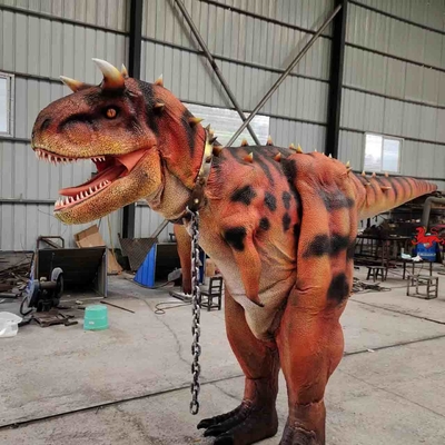 Carnotaurus เครื่องแต่งกายไดโนเสาร์ที่สมจริงสำหรับผู้ใหญ่การควบคุมด้วยตนเองเพื่อประสิทธิภาพ