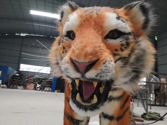 สีที่สมจริง Animatronic Tiger Model ทนต่อสภาพอากาศในวัยผู้ใหญ่