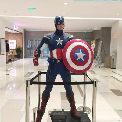 รูปเรซิ่น Marvel รูปปั้นกลางแจ้ง Captain America Sculpture