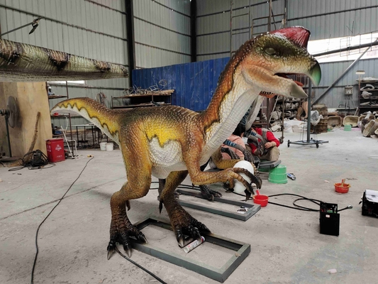 ซื้อ สวนสนุกสำหรับผู้ใหญ่หุ่นยนต์ไดโนเสาร์ที่สมจริง Animatronic Velociraptor online manufacture