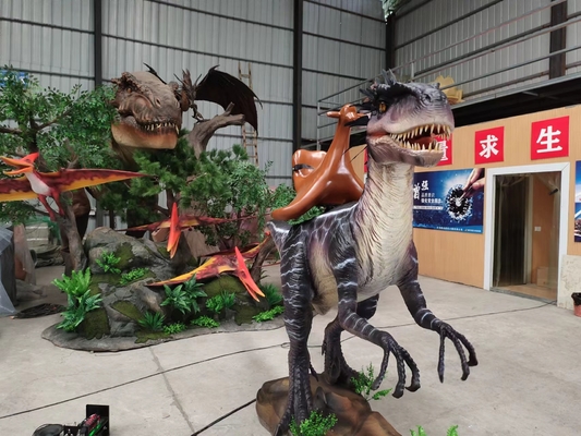 แสดงสด Animatronic Dinosaur Ride สำหรับเด็กขี่