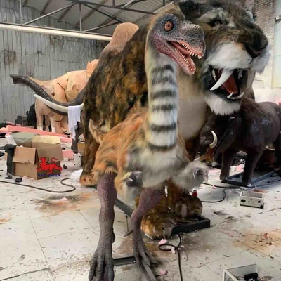 โมเดลไดโนเสาร์ Animatronic Dinosaur Amusement Park Limusaurus ที่เหมือนจริงเหมือนจริง