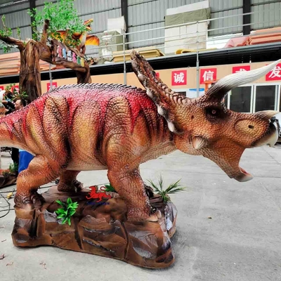 ราคาดี Jurassic World Dinosaur ที่สมจริง Animatronic Dinosaur Amusement Park Theme Park Triceratops Model ออนไลน์