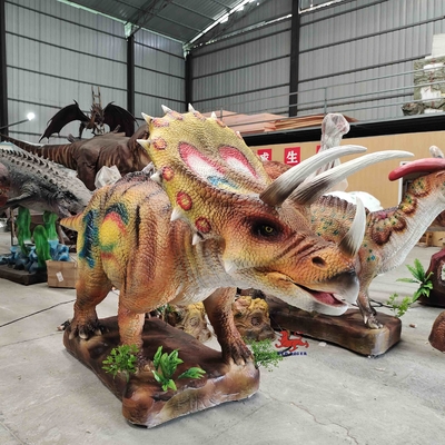 สวนสนุก Bespoken ตากะพริบโมเดลไดโนเสาร์ Triceratops