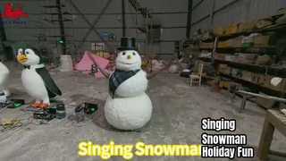ร้องเพลง Snowman Animatronic ตกแต่งคริสต์มาส